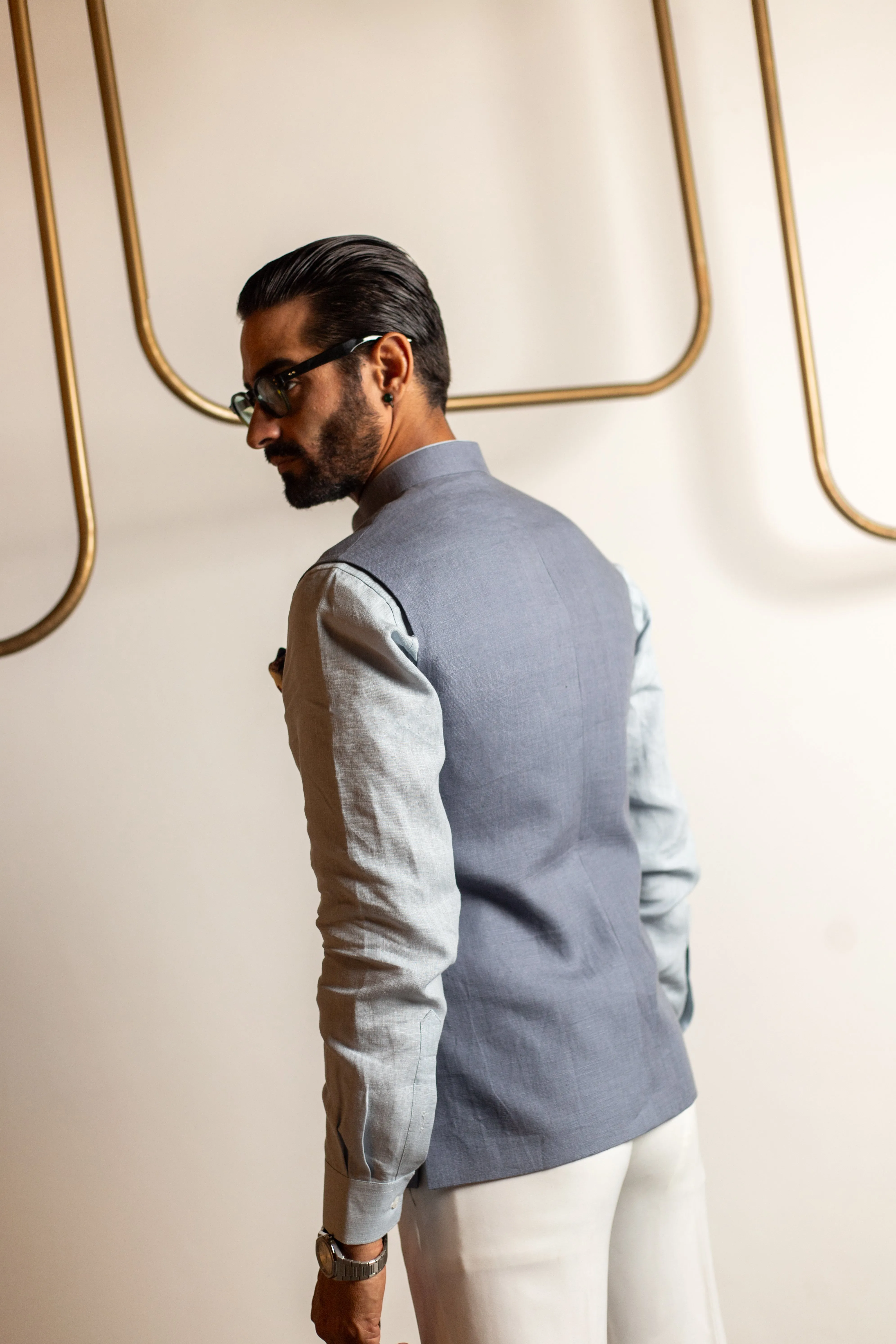 CLASSIC GRAPHITE NEHRU JACKET