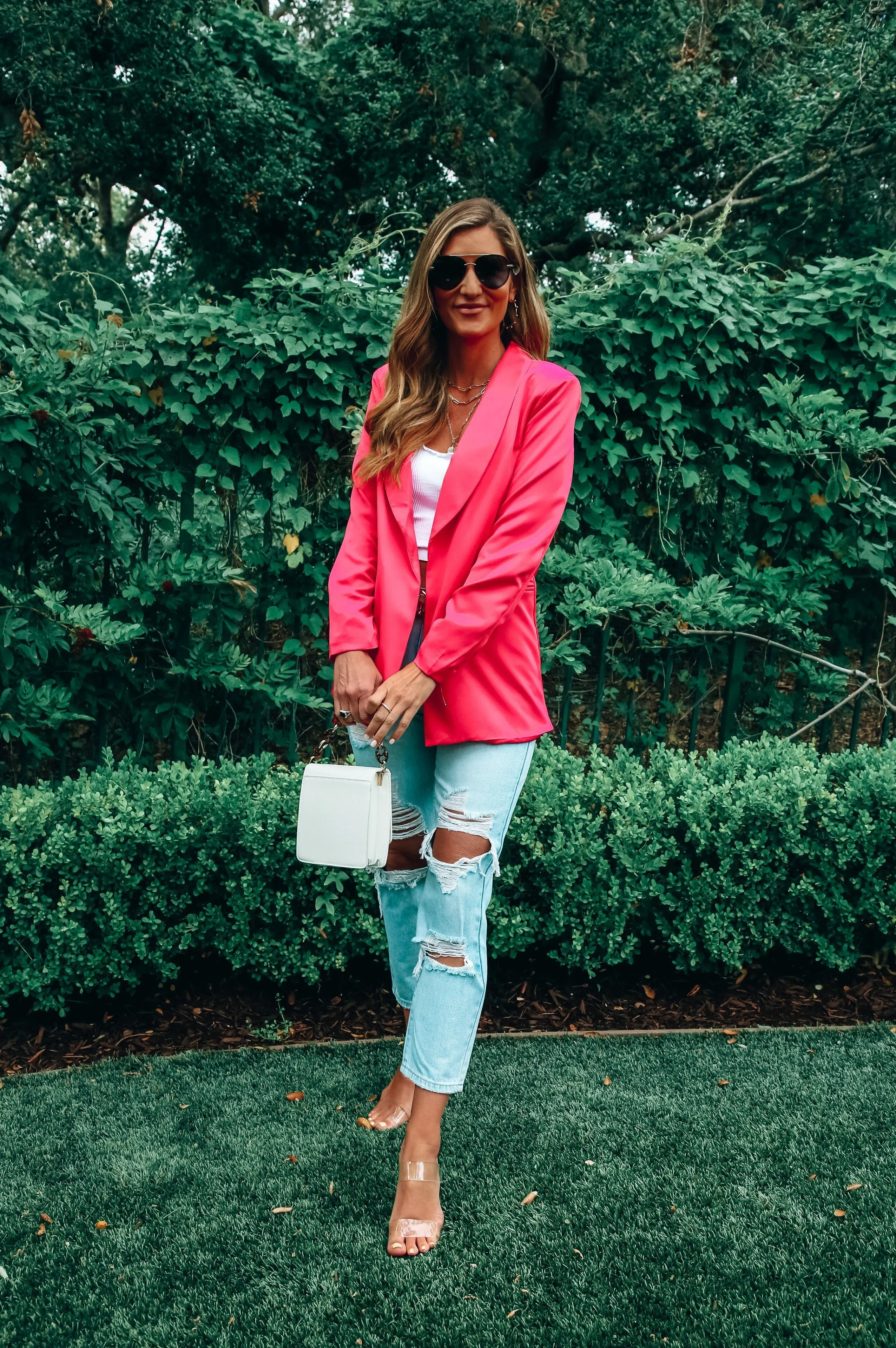 Classy Babe Blazer Hot Pink