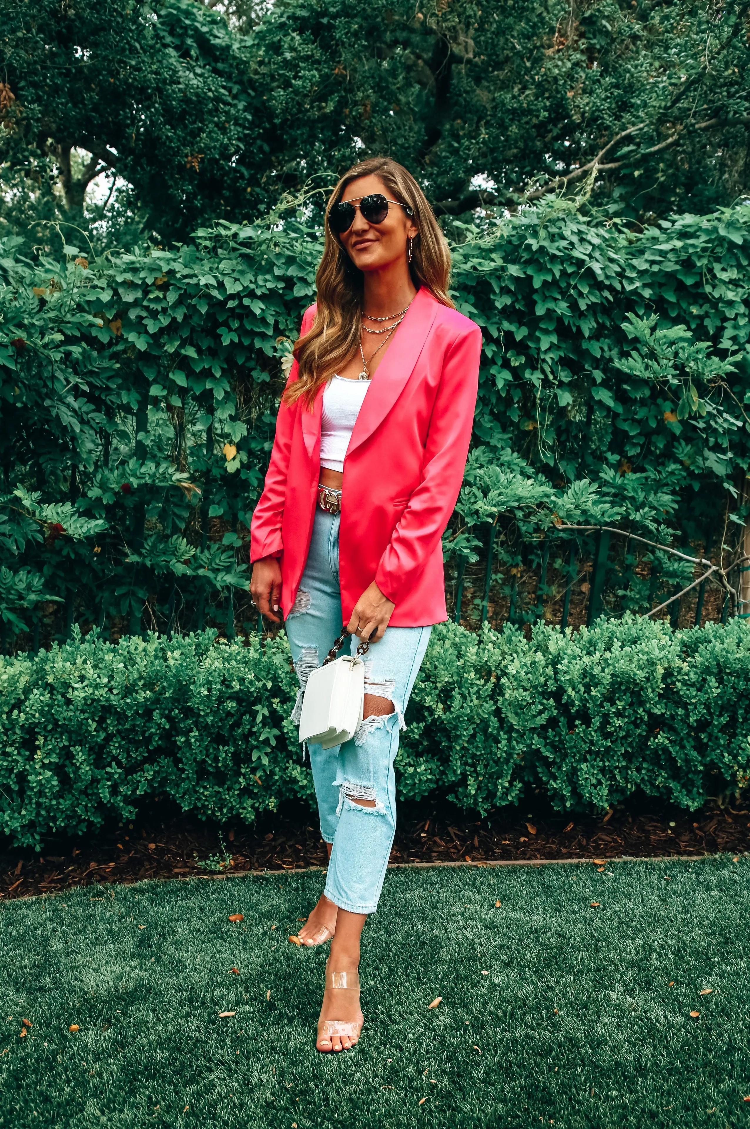 Classy Babe Blazer Hot Pink