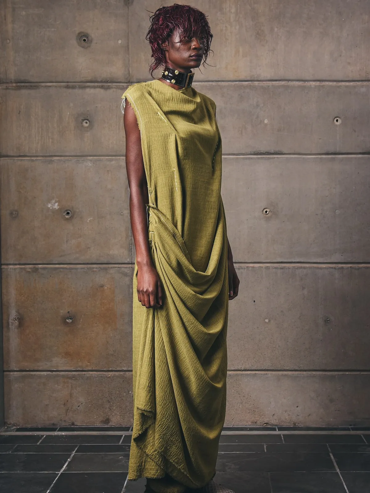 Column Draped Dress