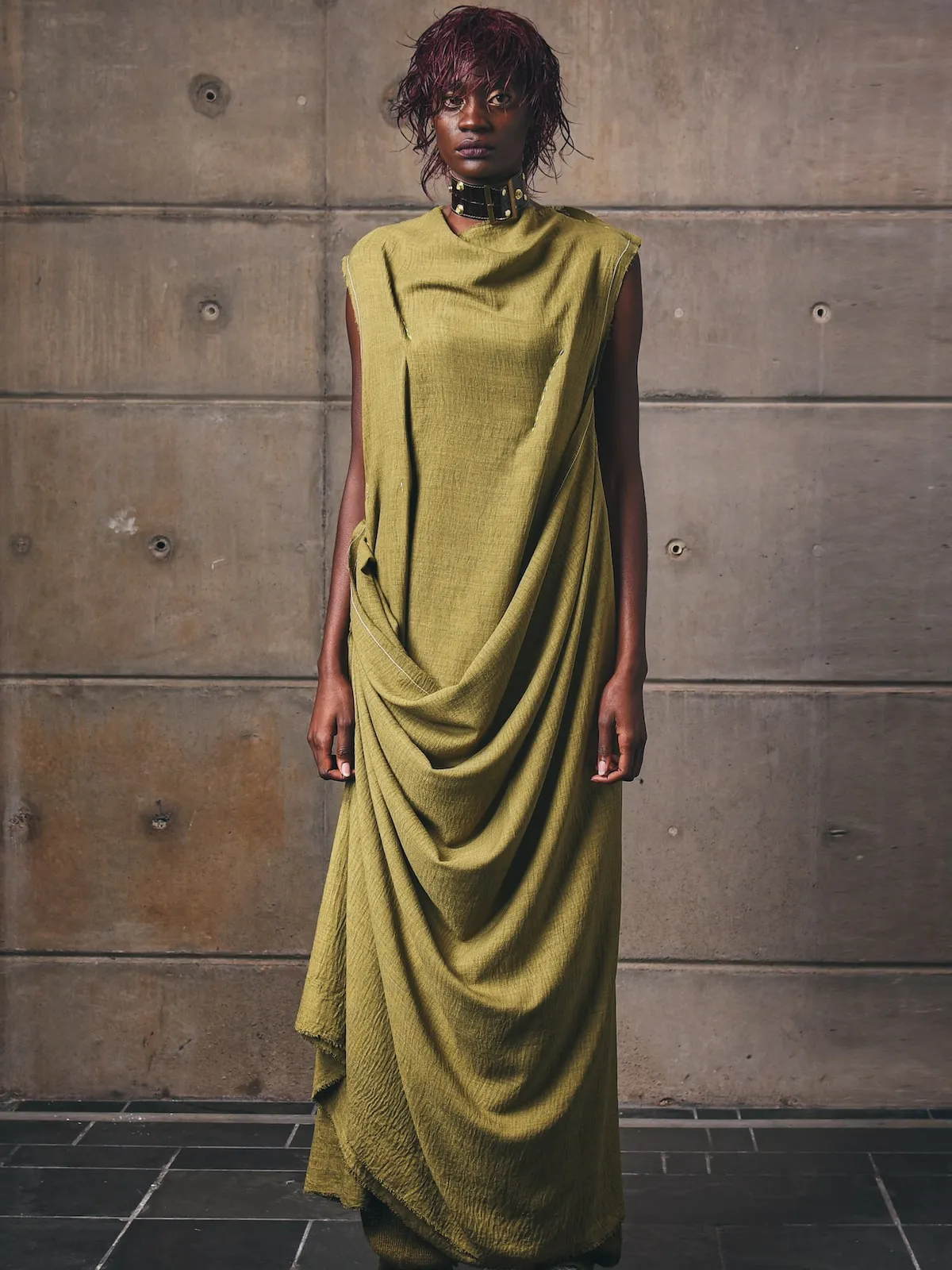 Column Draped Dress