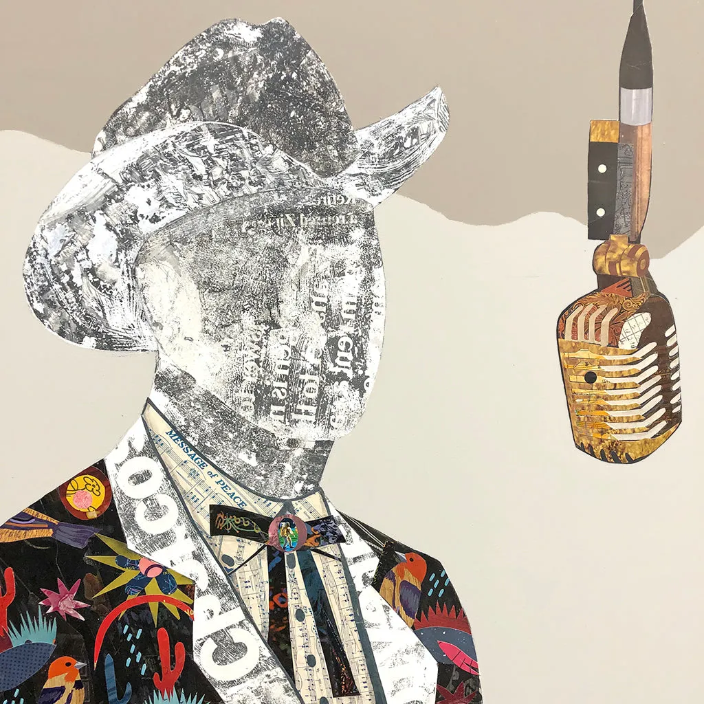 COUNTRY MUSIC DONE CHANGED original paper collage