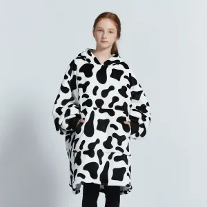 Cow Kids Hoodie Blanket