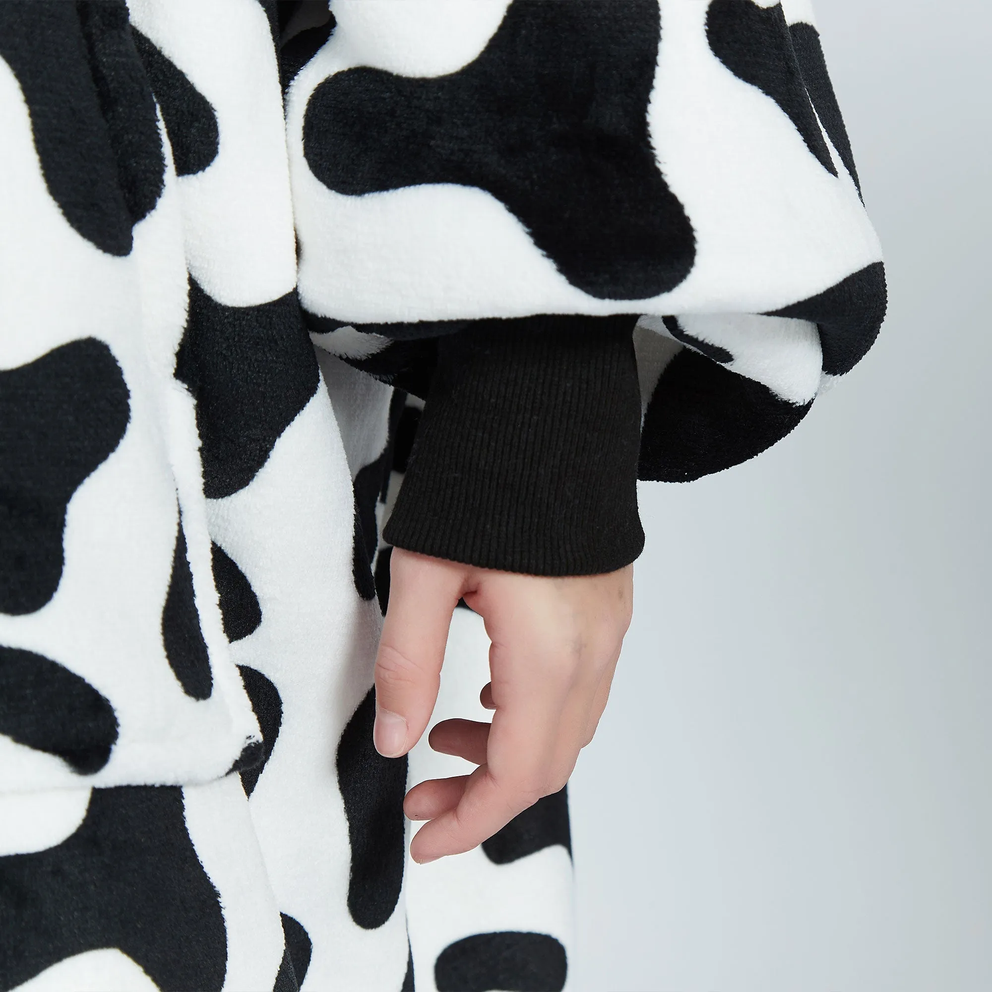 Cow Kids Hoodie Blanket