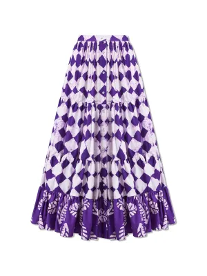 Crossroads Print Tiered Skirt