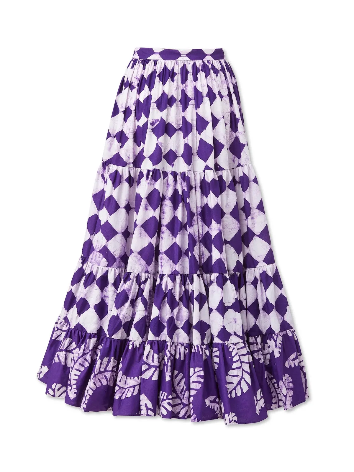 Crossroads Print Tiered Skirt