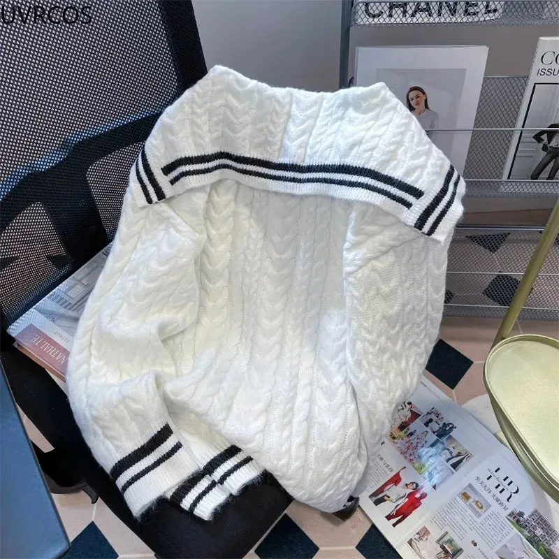 Cute Knit Sailor Sweater