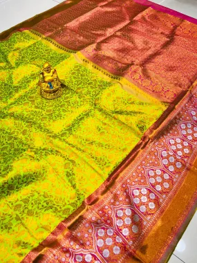 Deserving Perrot Kanjivaram Silk Saree With Evanescent Blouse Piece