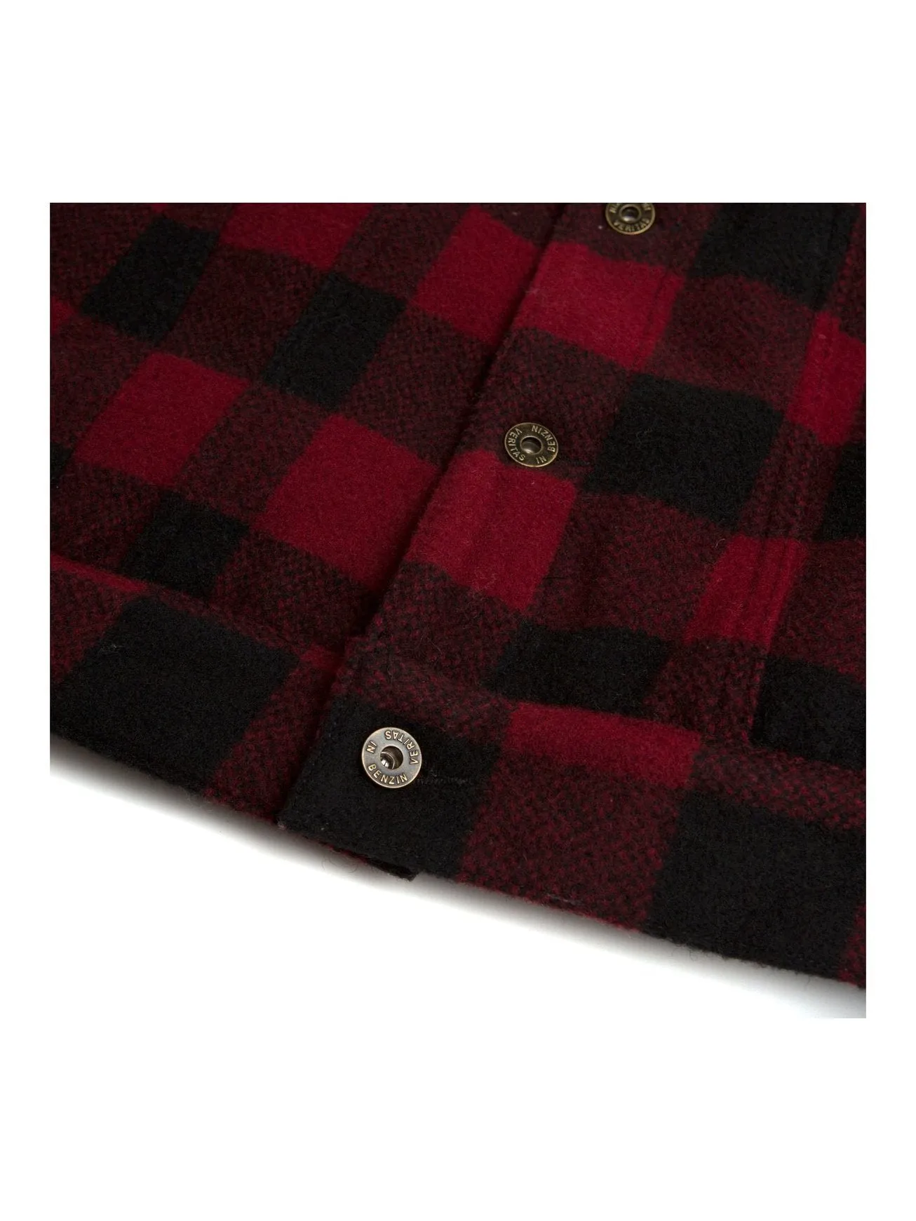 Deus ex machina Men's Mikey Plaid Trucker Jacket Red Plaid DMW2061220