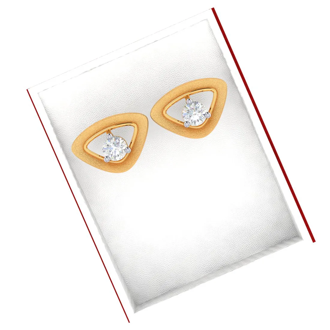 Diamond & 18k Gold Triangle Earrings