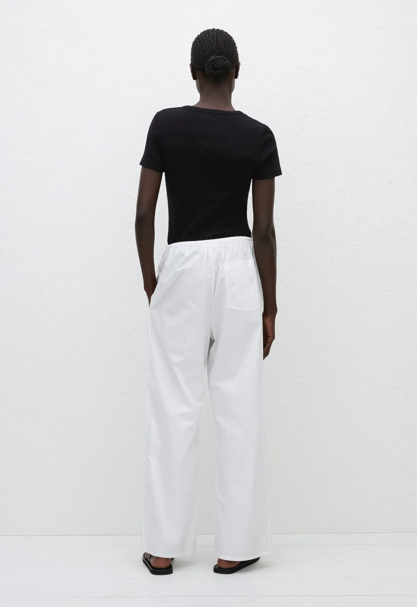 Drawcord Pant - White