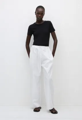 Drawcord Pant - White