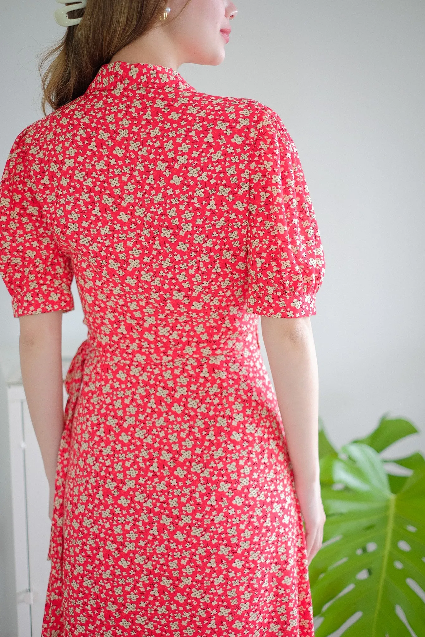 Drew wrap dress - Jasmin prints red