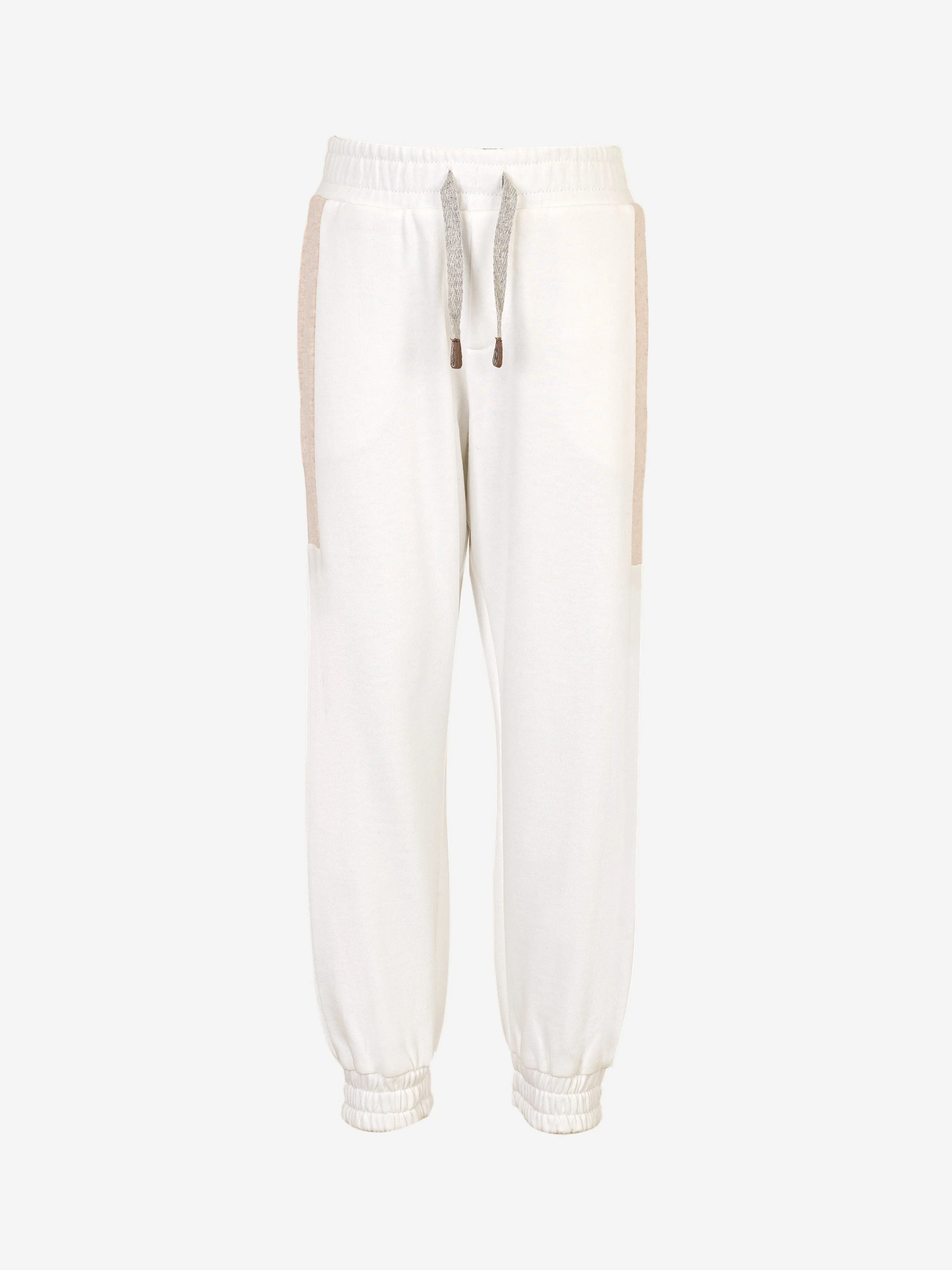 Eleventy Boys Logo Joggers in Ivory