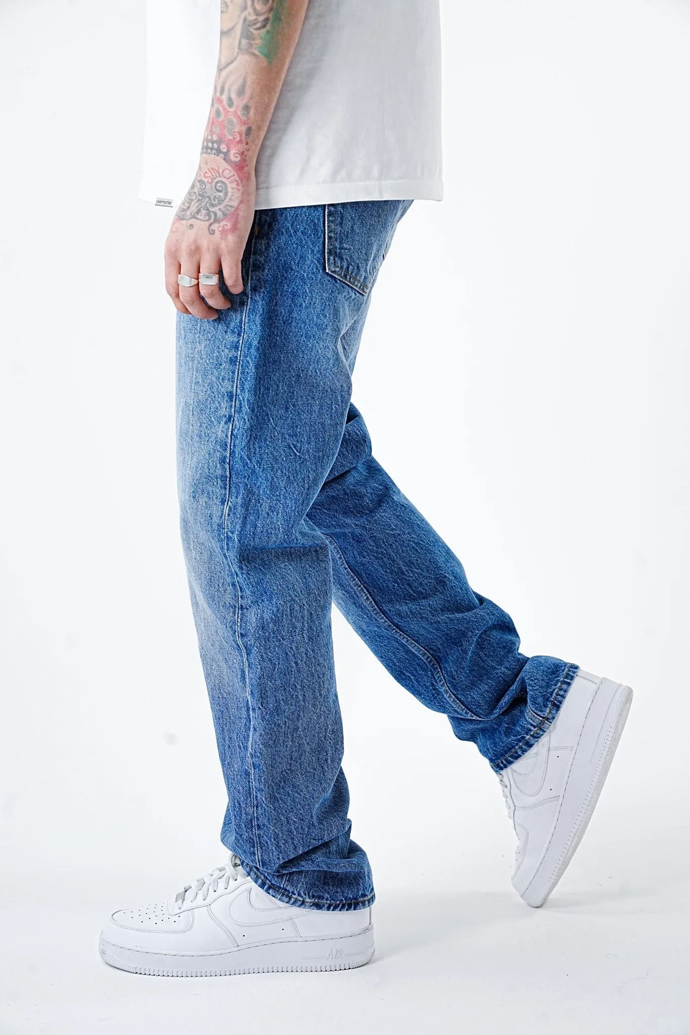 Fade Wide Fit Midnight Blue Jeans