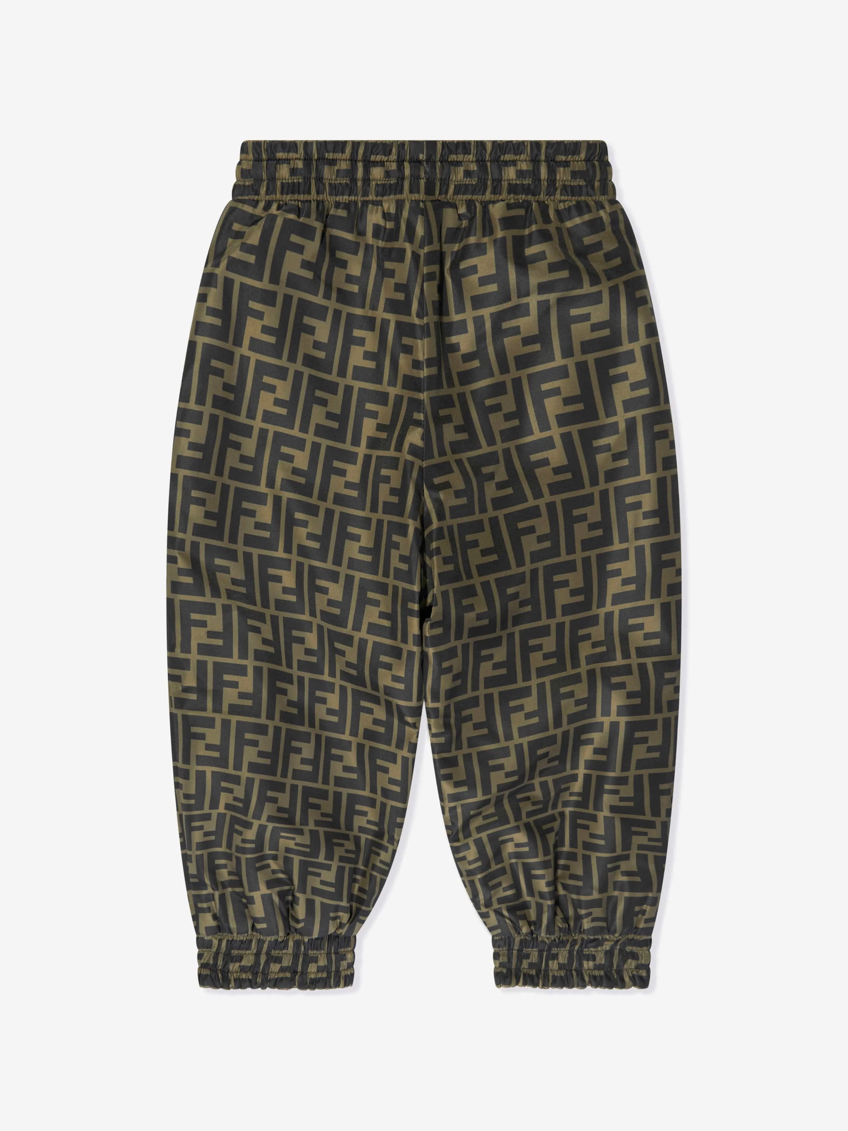 Fendi Kids Zucca Print Joggers in Brown