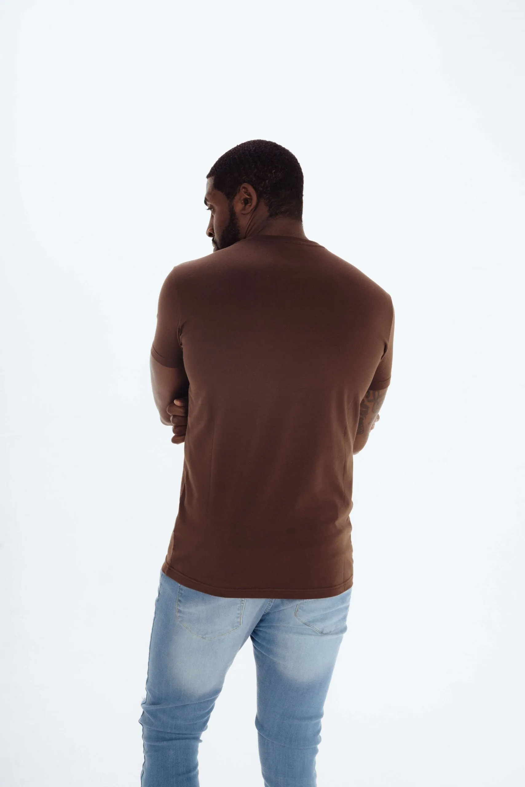 Fitted Men's Chocolate T-Shirt