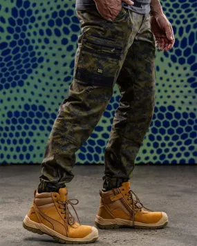 Flex and Move Stretch Cargo Cuffed Pants - Army Honeycomb