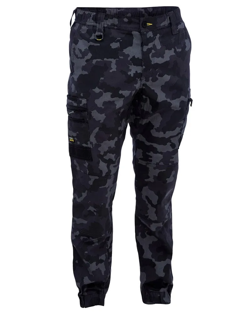 Flex and Move Stretch Cargo Cuffed Pants - Charcoal Camo