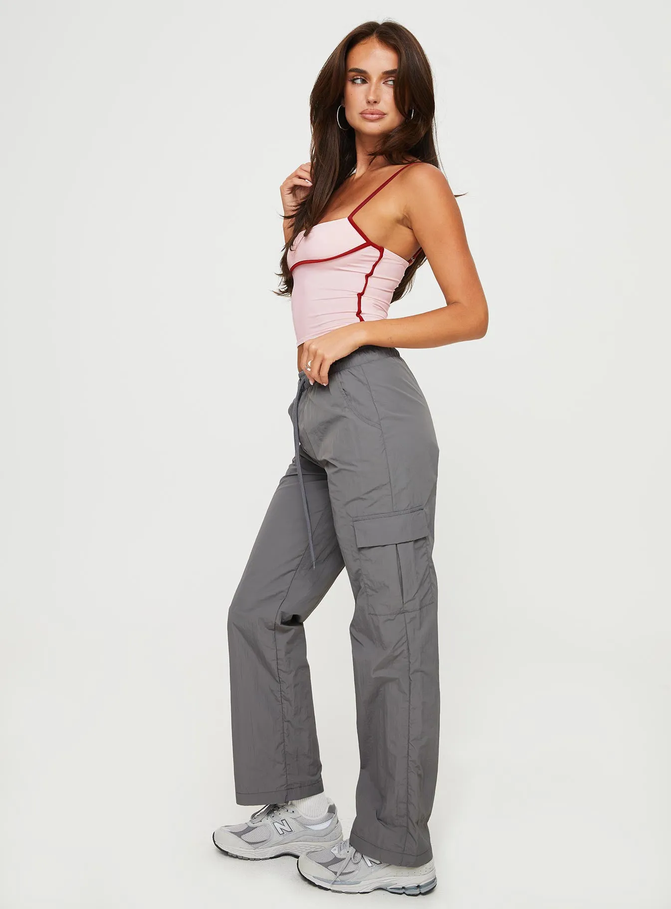 Flossie Parachute Pants Slate