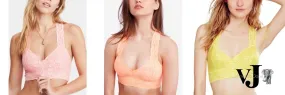 Free People Womens Galloon Lace Racerback Bra