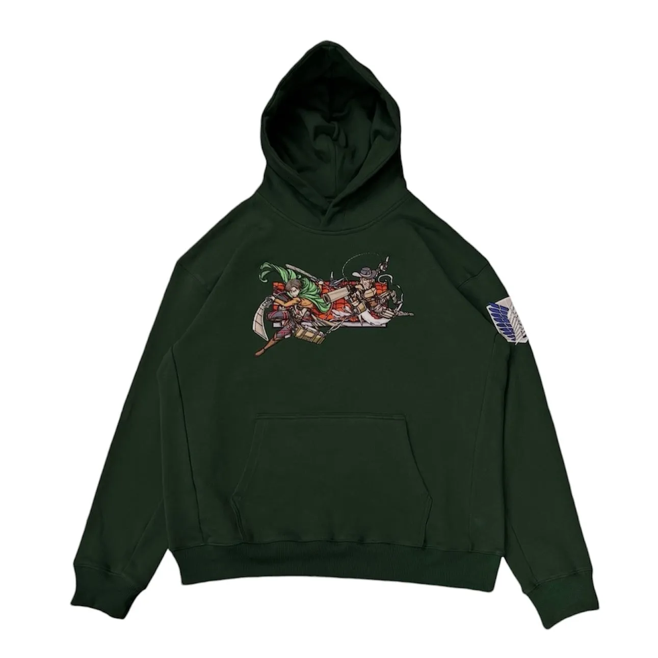 Freedom Emerald Green Embroidered Hoodie – Unleash Your Style