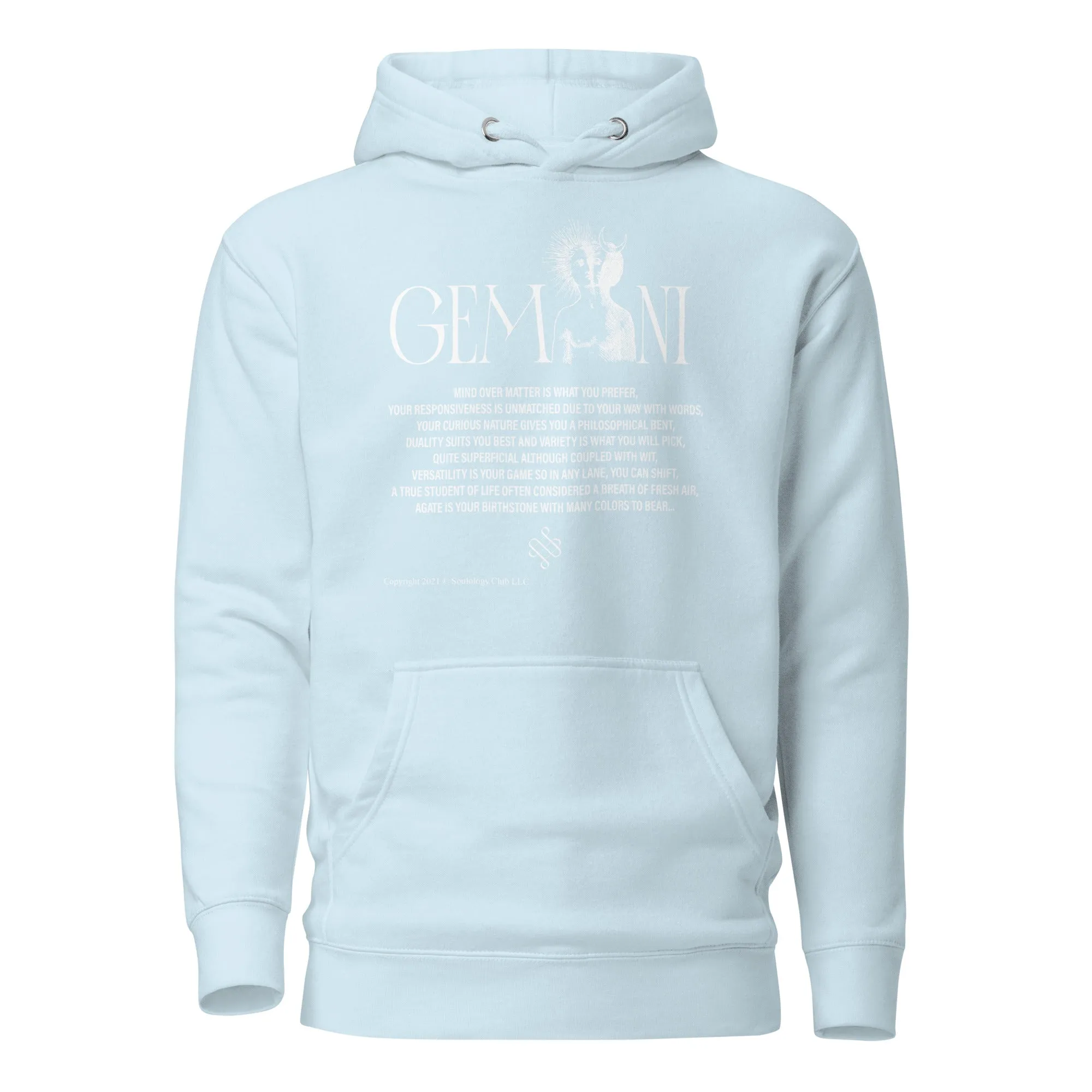 Gemini Unisex Zodiac Poetry Hoodie