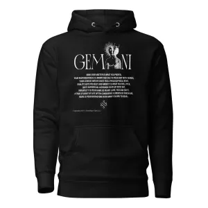 Gemini Unisex Zodiac Poetry Hoodie