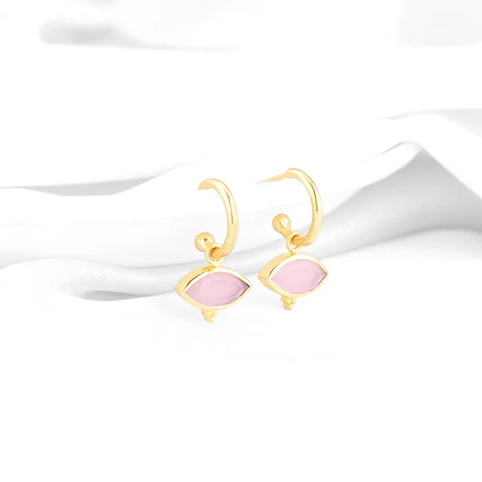 Golden Classic Pink Earrings