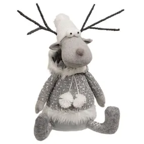 *Gray Winter Reindeer with Hoodie Sitter