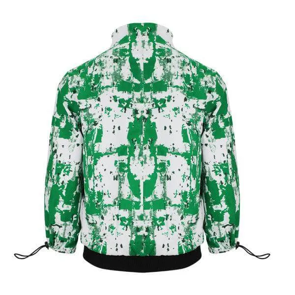 GREEN AND WHITE BOYS ANKARA JACKET