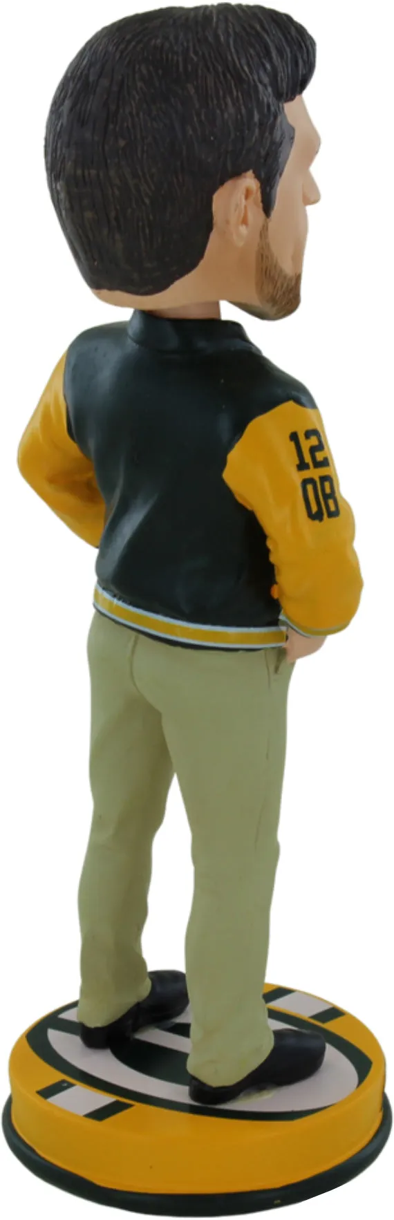 Green Bay Packers Aaron Rodgers Varsity Jacket Bobblehead