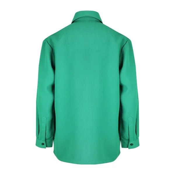 GREEN CREPE UNISEX JACKET