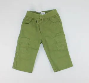 GYMBOREE GREEN CARGO PANTS 6-12M PRE-LOVED