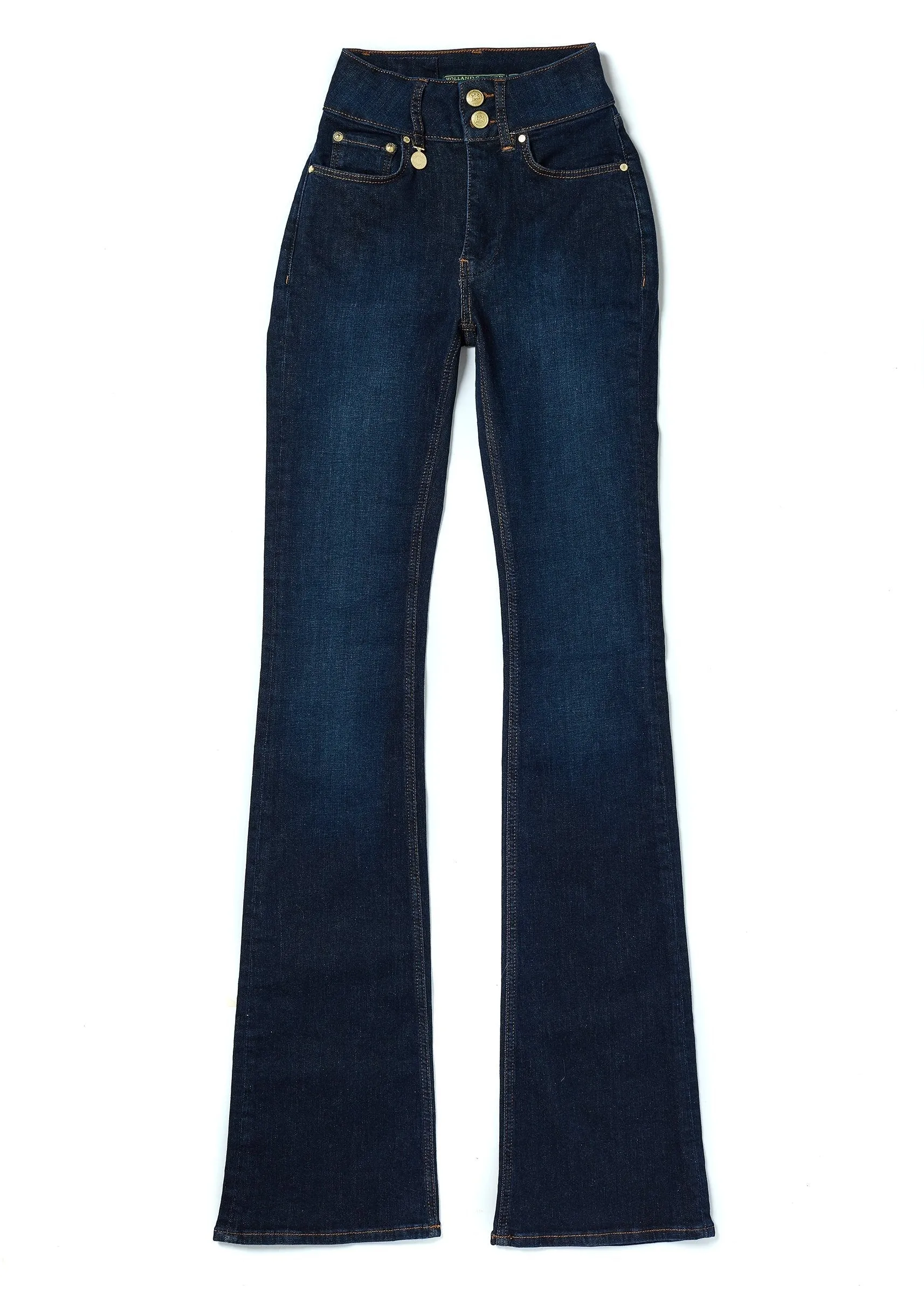 Holland Cooper High Rise Flared Jean in Deep Indigo