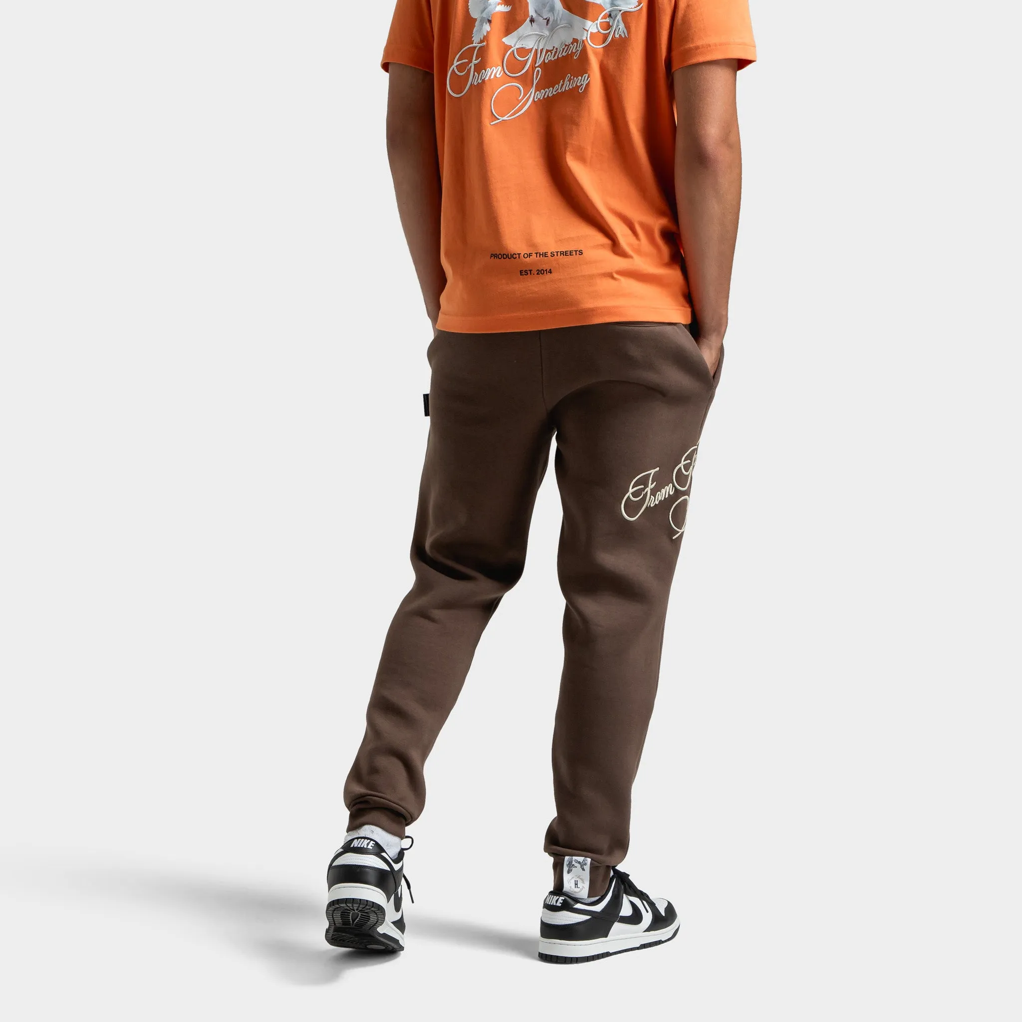 Hoodrich Take Flight V2 Joggers Chocolate Brown / White - Safari