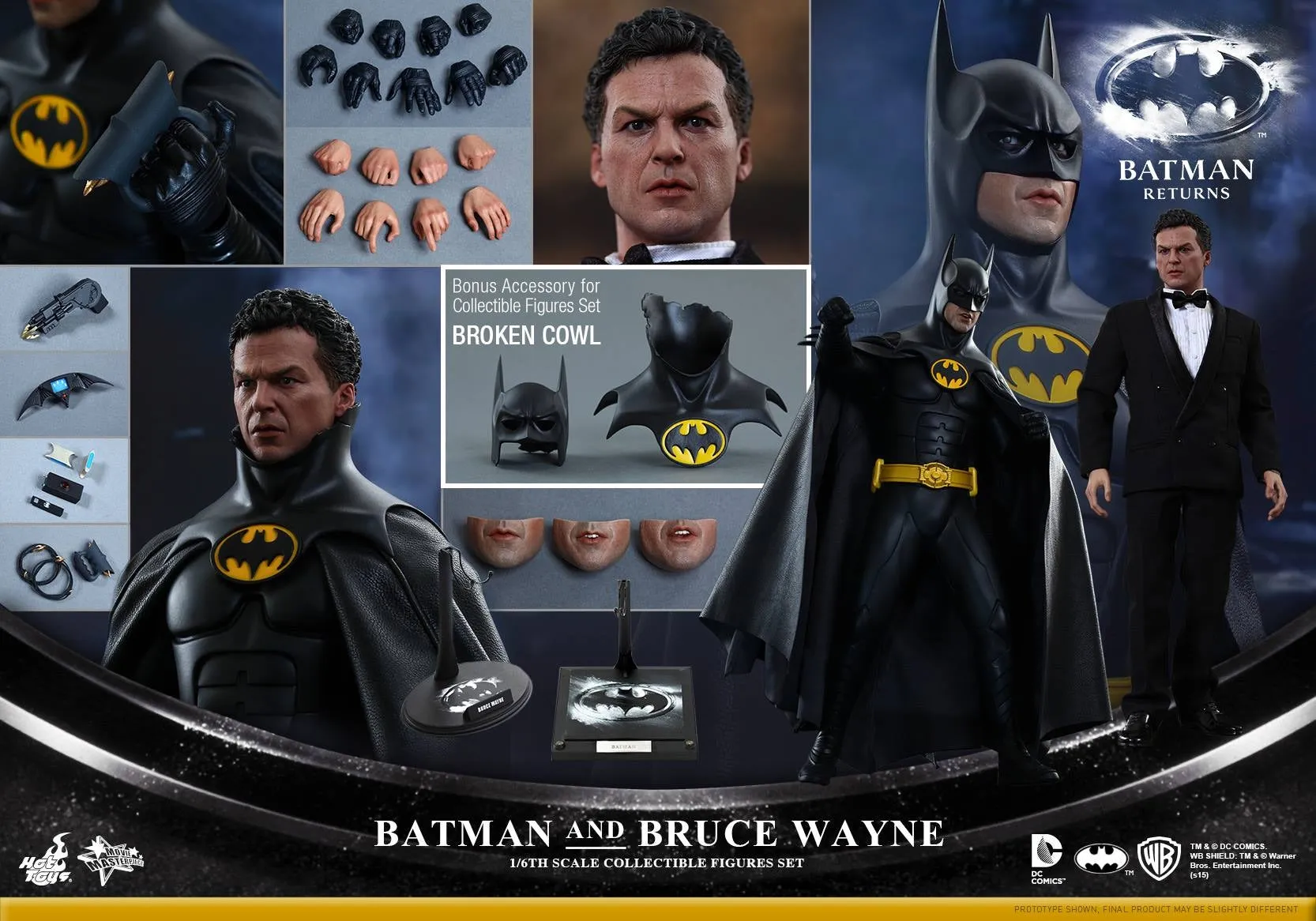 Hot Toys - Batman Returns: Batman Returns: Batman & Bruce Wayne Collectible Figures Set