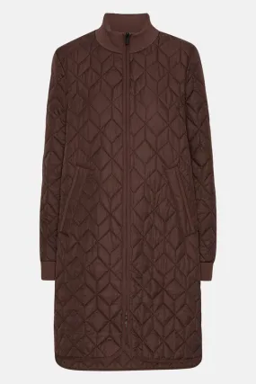 Ilse Jacobsen Long Quilted Coat - Ebony