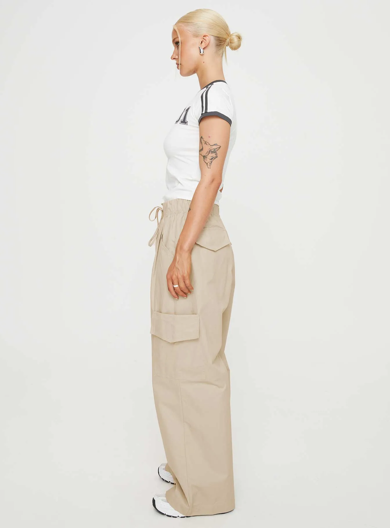 Isadore Cargo Pants Beige