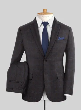 Italian Lark Brown Checks Flannel Suit