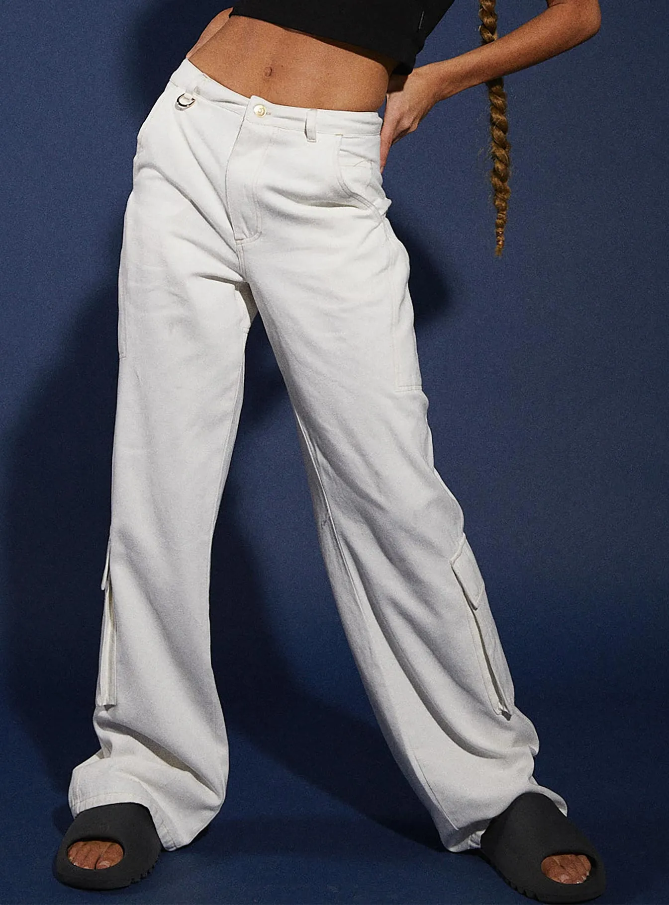 JGR & STN Christina Cargo Pant White