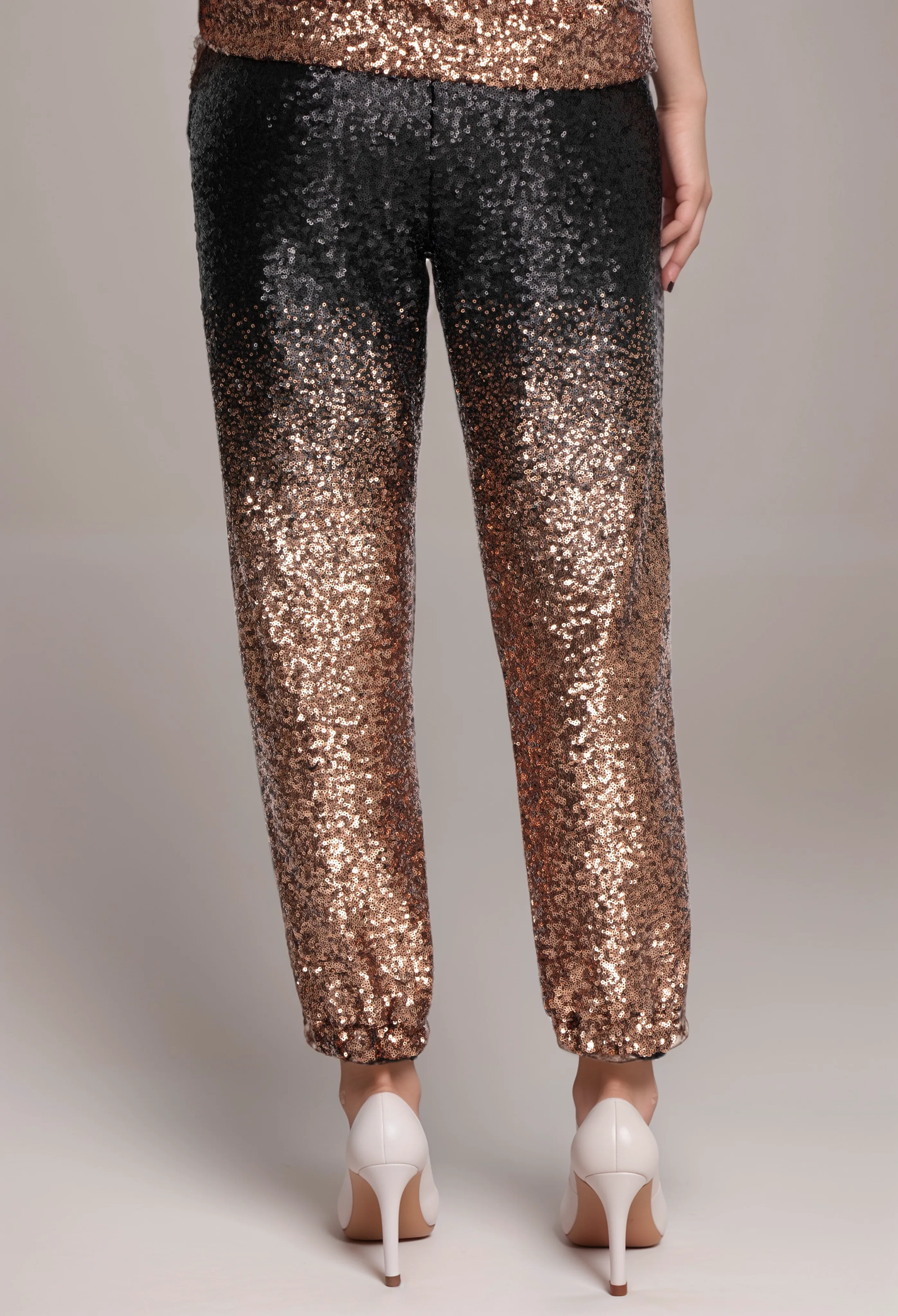 Johnny Was Sequin Gold Jett Jogger R69322AO Boho Chic