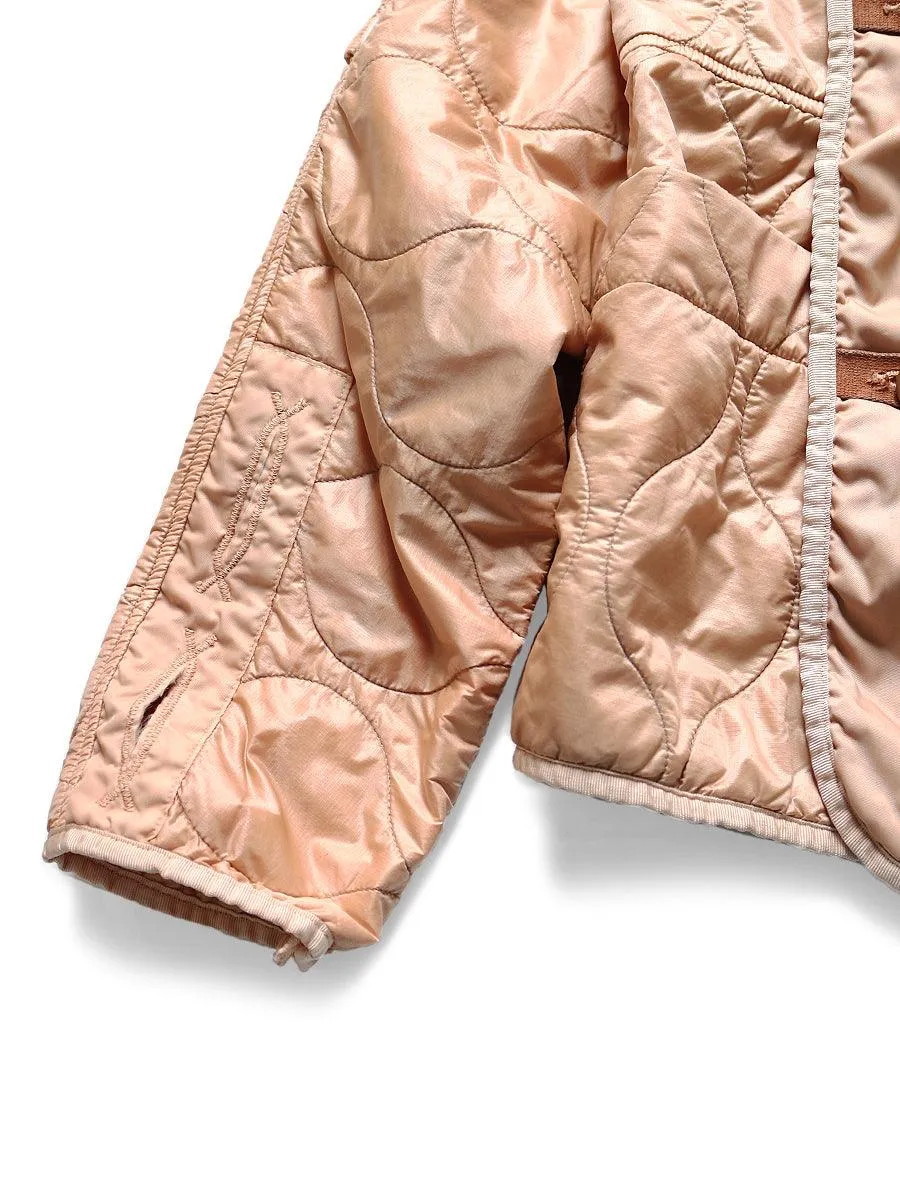 Kapital Uneven dyed nylon quilted lining ring coat jacket