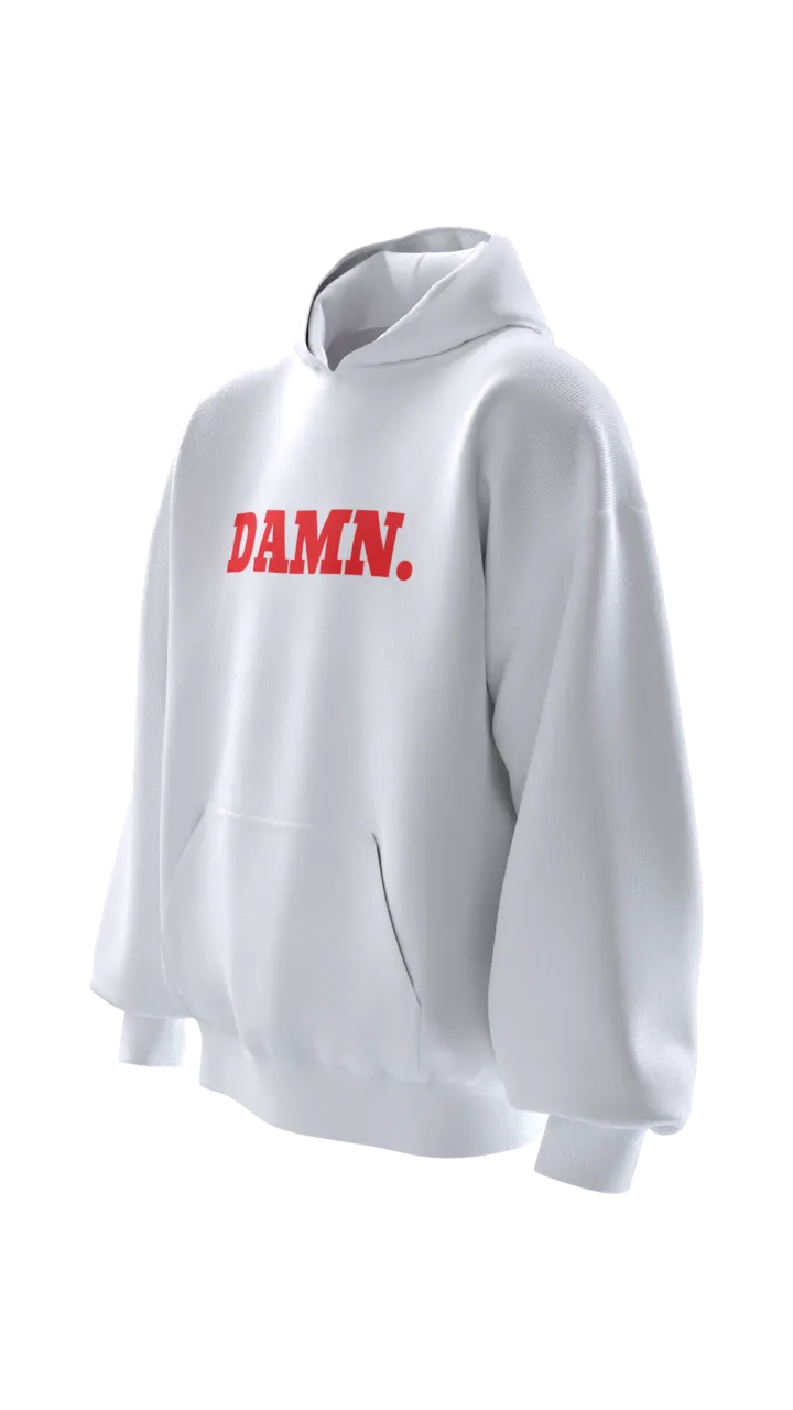 kendrick lamar Damn Oversized Hoodie - White