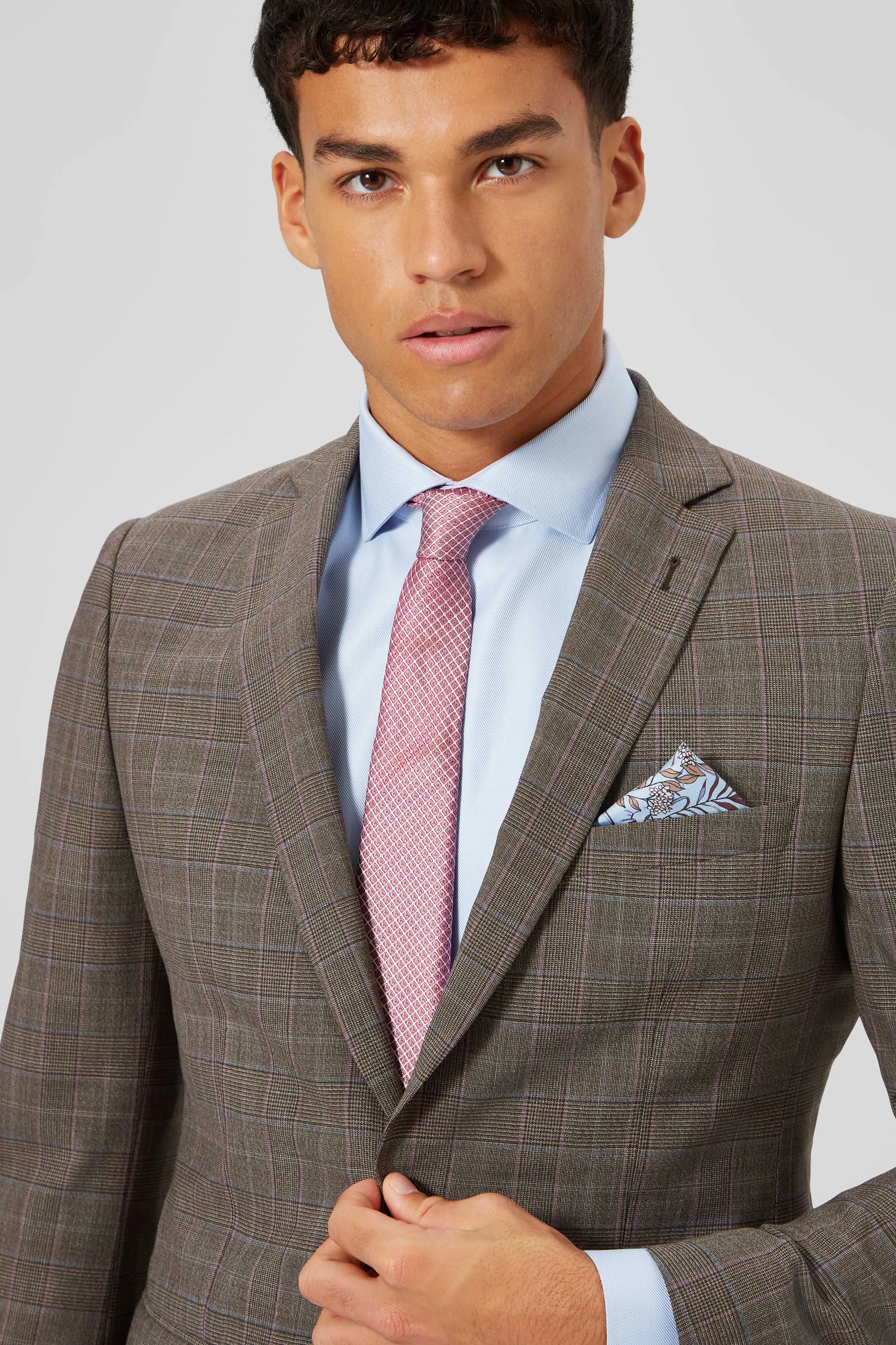 Kilburn Slim Fit Brown Check Wool Jacket - ARCHIVE