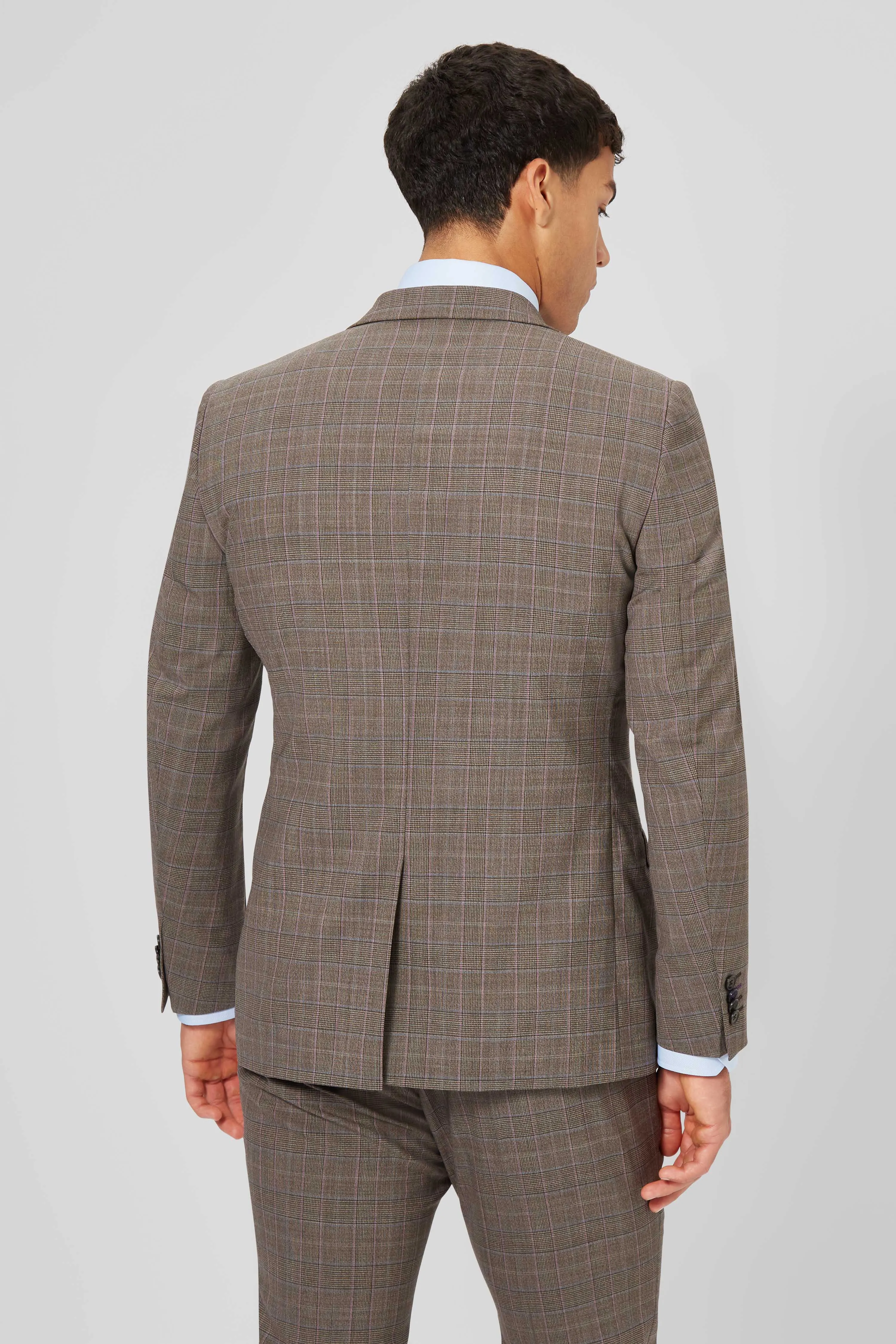 Kilburn Slim Fit Brown Check Wool Jacket - ARCHIVE