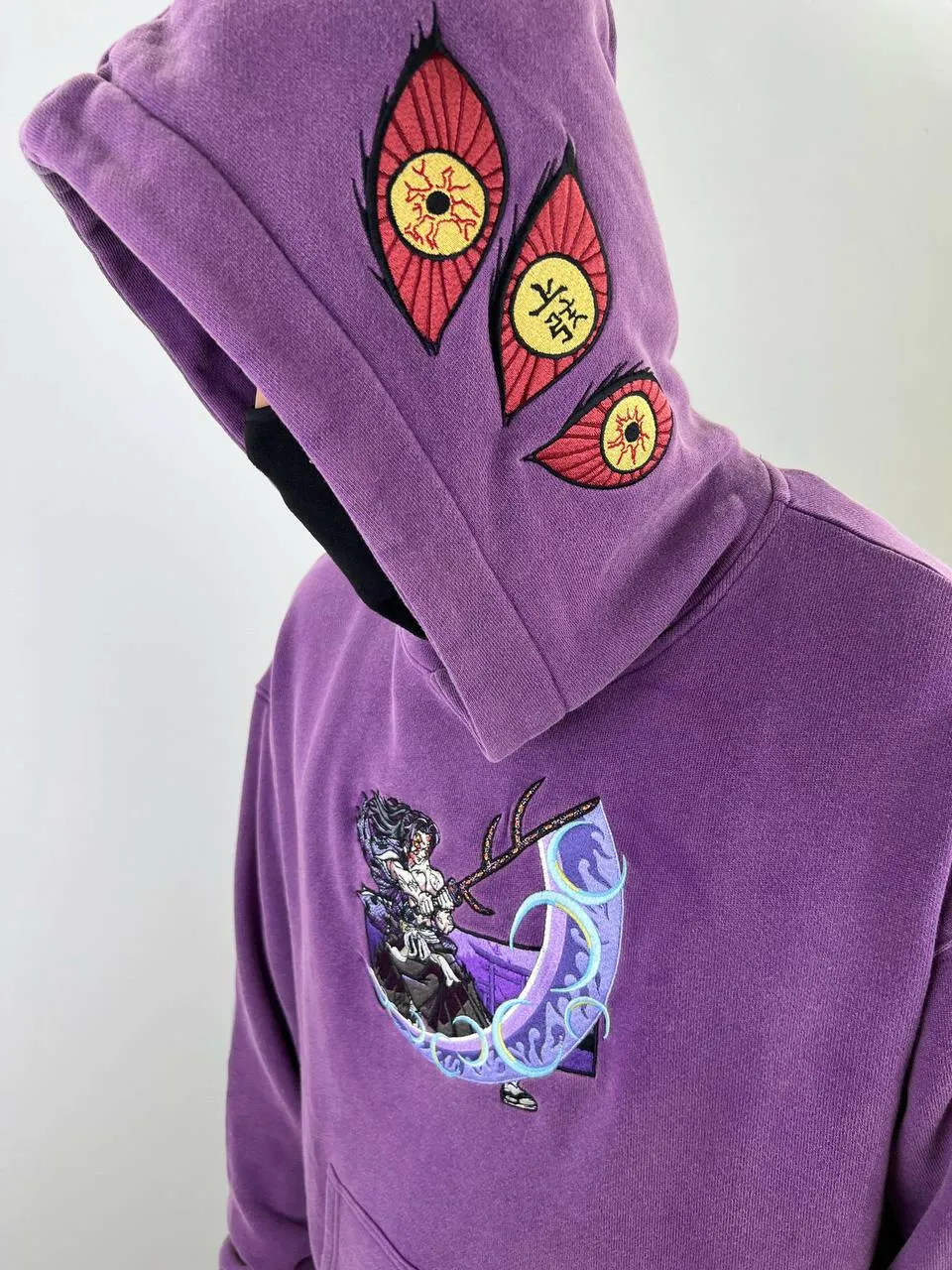 Kokushibo Upper Moon Anime Embroidered Hoodie