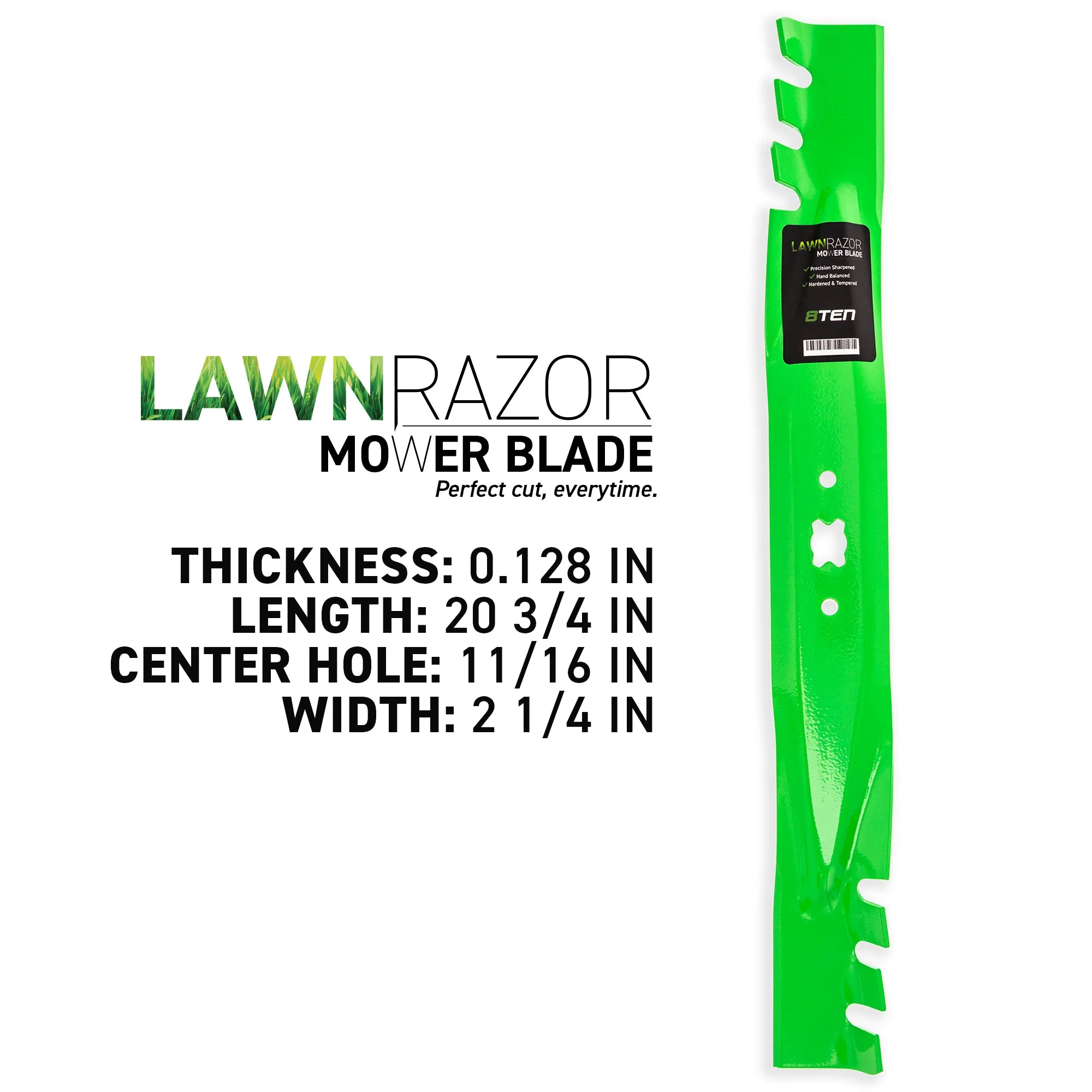 LawnRAZOR Mulching Blade For Craftsman Cub Cadet MTD 742-0741 01002810 742-0741A 742-3032 742-04276S | 2-PACK