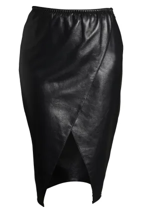 Lexi Black Leather Skirt