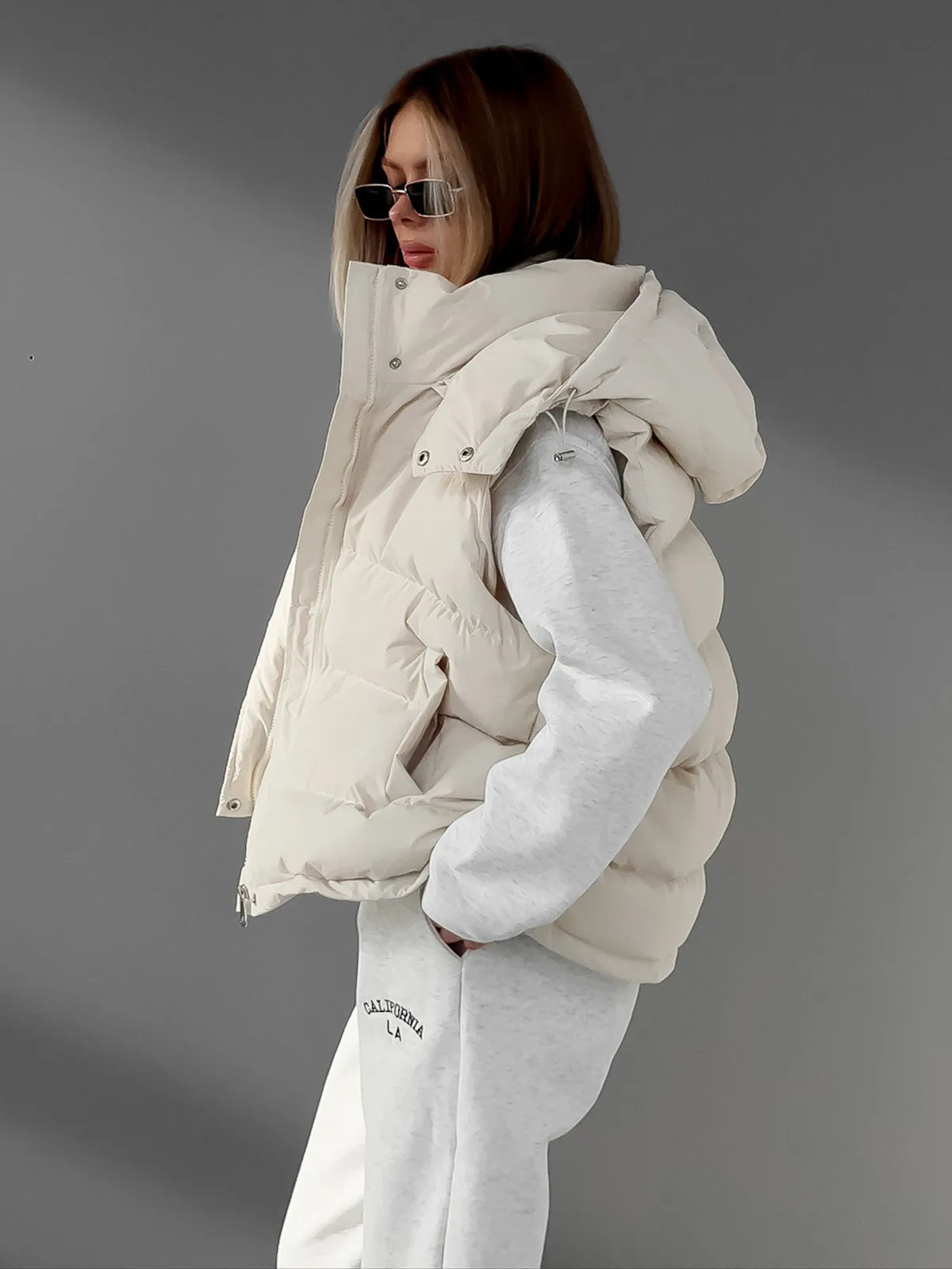 Lightweight Quilted Graceful Puffer Down Coat